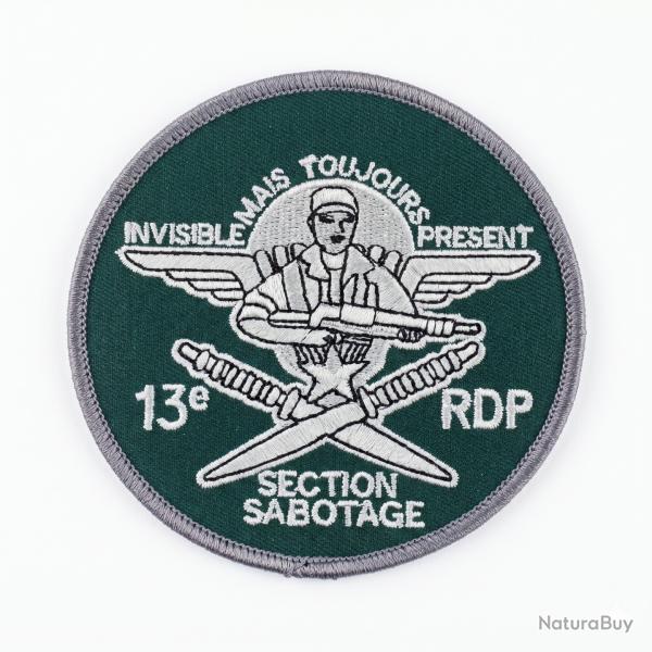 Section sabotage du 13e RDP  patch brod� diam�tre 85 mm