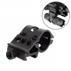 Montage Picatinny Offset 45&deg; Serrage Lampe Torche 25 mm Aluminium Haute R&eacute;sistance