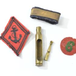 Lot arm&eacute;e Fran&ccedil;aise &eacute;poque Indochine. Souvenirs de soldat.