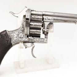 REVOLVER LEFAUCHEUX MOD&Egrave;LE 1864 20 COUPS CANONS SUPERPOS&Eacute;S CALIBRE 7MM &Agrave; BROCHE - FRANCE SECOND EMPI