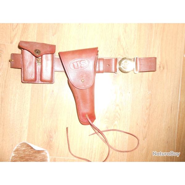 holster en cuir complet pour Colt 45