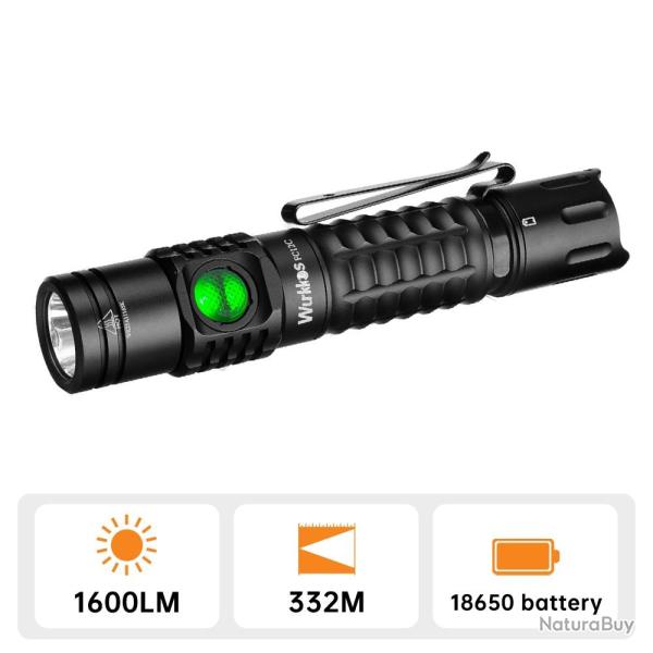 Lampe PRO Wurkkos FC12C SFT40 1600 Lm Longue Port�e 345m USB-C