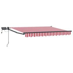 Store r&eacute;tractable manuel avec LEDs Rouge et Blanc 3 x 2,5 m