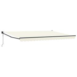 Auvent r&eacute;tractable &eacute;lectrique Cr&egrave;me 4 x 2 m