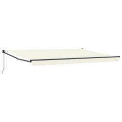 Auvent r&eacute;tractable manuel Cr&egrave;me 4 x 2 m