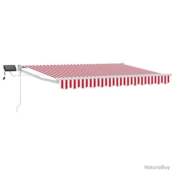 Store r�tractable manuel avec LEDs Rouge et Blanc 3 x 2,5 m