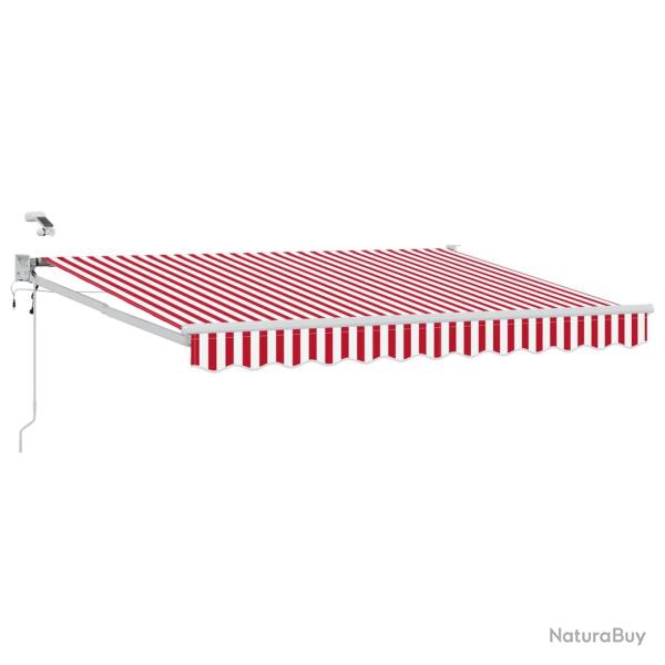 Auvent r�tractable �lectrique Rouge et blanc 3 x 2,5 m