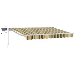 Cadre de store manuel avec LEDs Vert et jaune 3,5 x 2,5 m