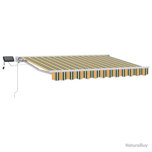 Cadre de store manuel avec LEDs Vert et jaune 3,5 x 2,5 m