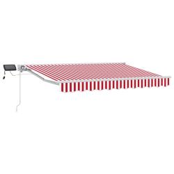 Cadre de store manuel avec LEDs Rouge et Blanc 3 x 2,5 m