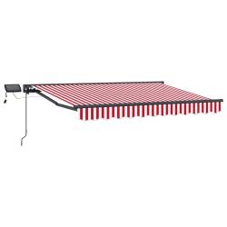 Cadre de store manuel avec LEDs Rouge et Blanc 3 x 2,5 m
