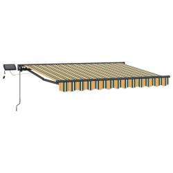 Cadre de store manuel avec LEDs Vert et jaune 3,5 x 2,5 m