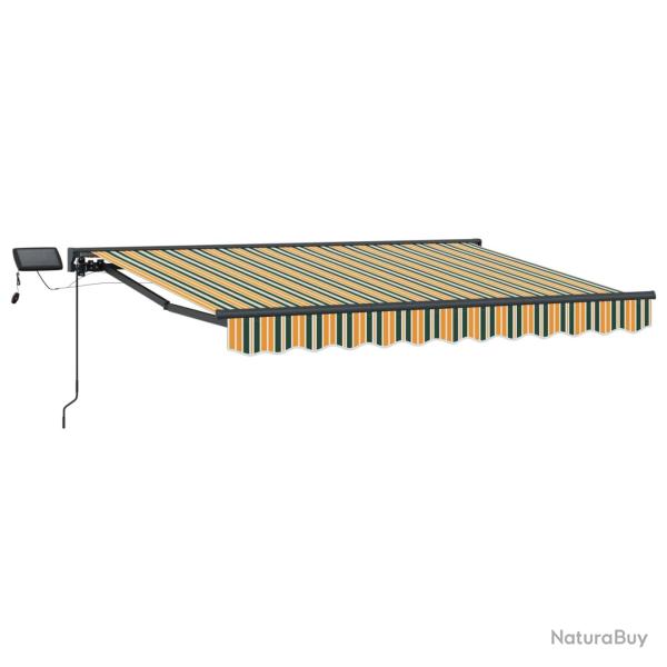 Cadre de store manuel avec LEDs Vert et jaune 3,5 x 2,5 m