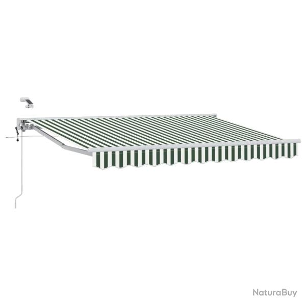 Auvent r�tractable �lectrique Vert et blanc 3 x 2,5 m