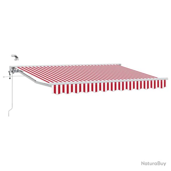 Auvent r�tractable �lectrique Rouge et Blanc 3 x 2,5 m