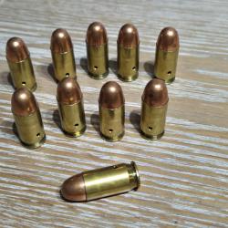 10 cartouches neutralis&eacute; 45 ACP Ex. pour pistolet colt 1911 US Prorerty ARMY, Governement, Gold Cup