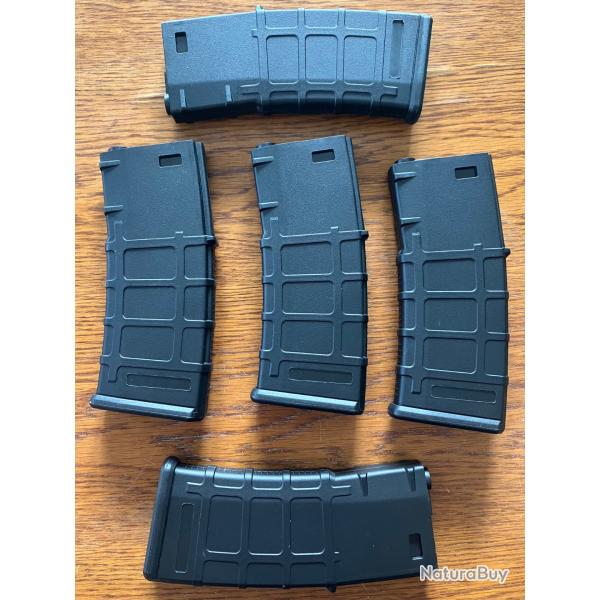 5 chargeurs AEG pour M4 E&C