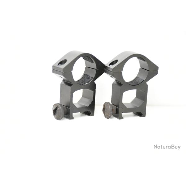 Colliers Alu 25,4mm Haut BH24 rail de 21mm