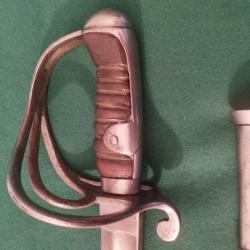 Sabre Portugais  de Chevalerie  Lourd  2 moiti&eacute; du XIX si&eacute;cle