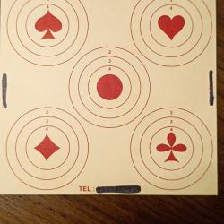 250 CIBLES  "AS"  EN CARTONNETTE POUR TIR FORAIN 14 X 14