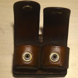 Double &eacute;tui speed loader Cuir