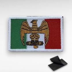 ECUSSON DRAPEAU ITALIE AIGLE FASCE SCRATCH VELCRO 8CM X 5CM MILITARIA PATCH
