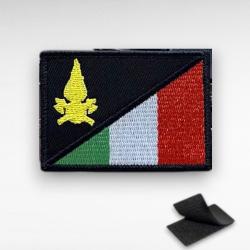ECUSSON ITALIA DRAPEAU ITALIE KAKI SCRATCH 6.5CM X 8CM ARMEE MILITARIA PATCH