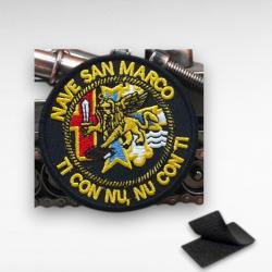 ECUSSON NAVE SAN MARCO MARINE ITALIE SCRATCH VELCRO 7CM X 7CM MILITARIA PATCH