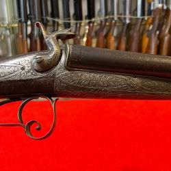 FUSIL A CHIENS : CAL 16/65, CARTOUCHES A BROCHES, GRAVURES FAITES &Agrave; LA MAIN, CAT.D VENTE LIBRE.