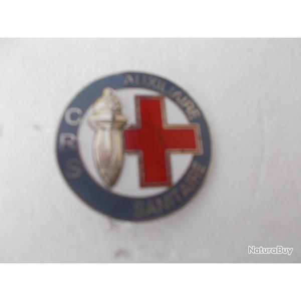 insigne CRS ,auxiliaire sanitaire,num�rot�,neuf!!