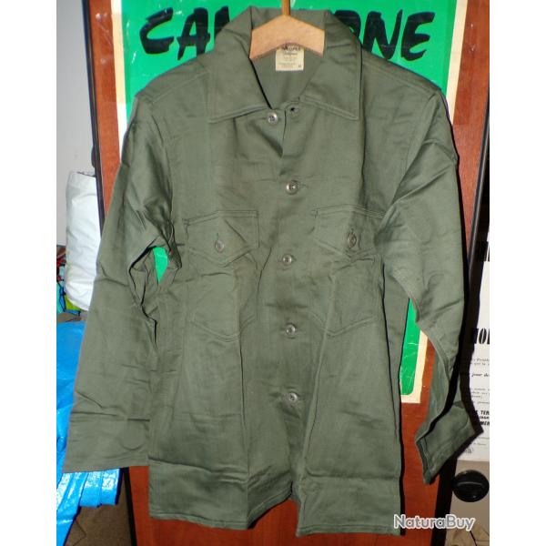 ARMEE AMERICAINE U.S : CHEMISE EN COTON DE LA PERIODE GUERRE DU VIETNAM ,TAILLE U.S 14 1/2 X 33 SOIT