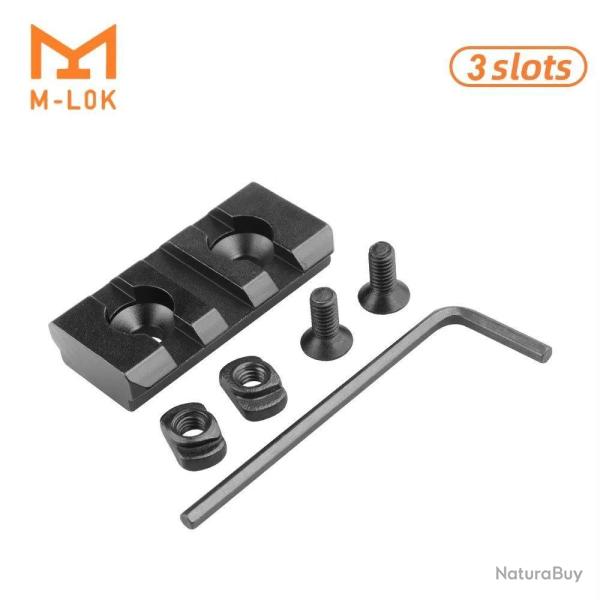 Rail M-LOK 3 Slots Picatinny 20mm Alliage Optique