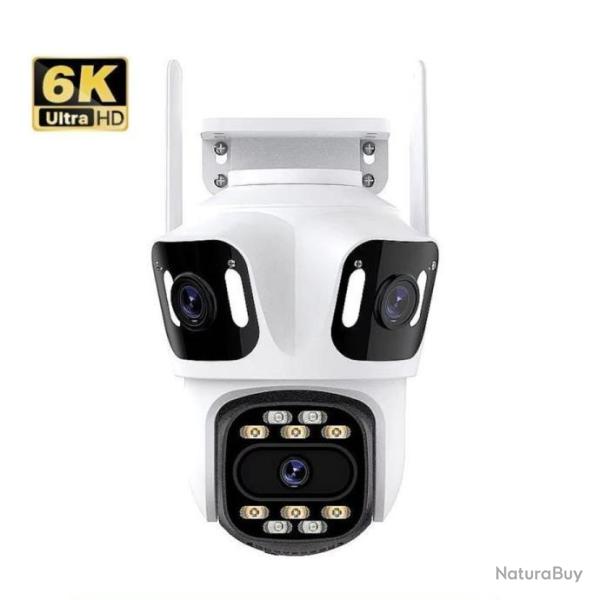 Cam�ra Surveillance 6K 3 Lentilles PTZ 360� WiFi