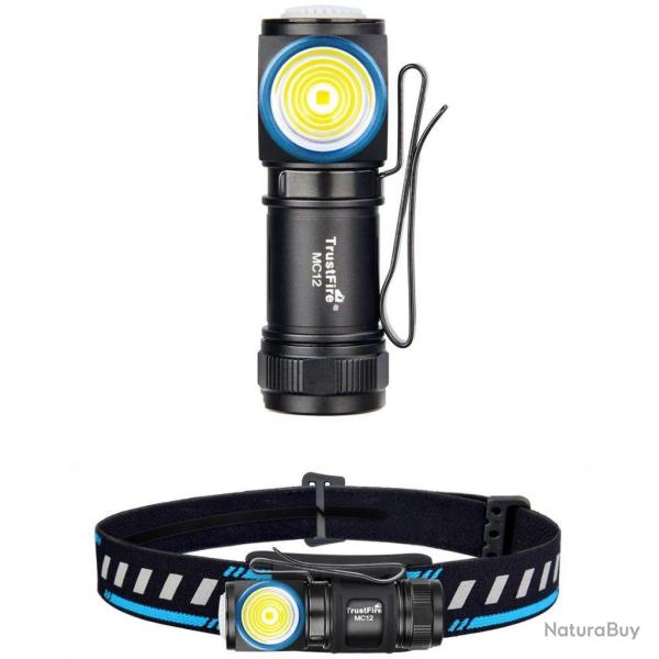 Lampe Frontale Aimant�e MC12 1000LM Rechargeable USB TrustFire PRO