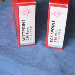 vend deux boites balles sof point 280 REM