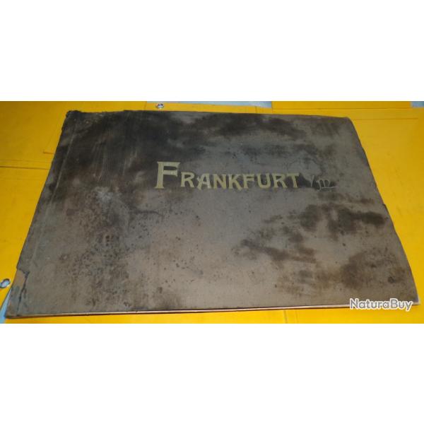ALBUM DE PHOTOS DE LA VILLE FRANKFURT EN ALLEMAGNE , PERIODE A DETERMINER , 12 PHOTOS TYPE CARTE POS