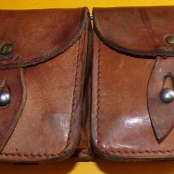 CARTOUCHIERE DE MAS 36 ETUI EN CUIR DE L'ARMEE FRANCAISE PERIODE GUERRE INDOCHINE ET ALGERIE , MODEL