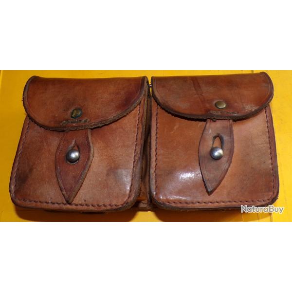 CARTOUCHIERE DE MAS 36 ETUI EN CUIR DE L'ARMEE FRANCAISE PERIODE GUERRE INDOCHINE ET ALGERIE , MODEL
