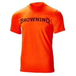 T-shirt Technique Browning Teamspirit Orange Blaze - Respirant - Confort Optimal - Pour Chasse Activ