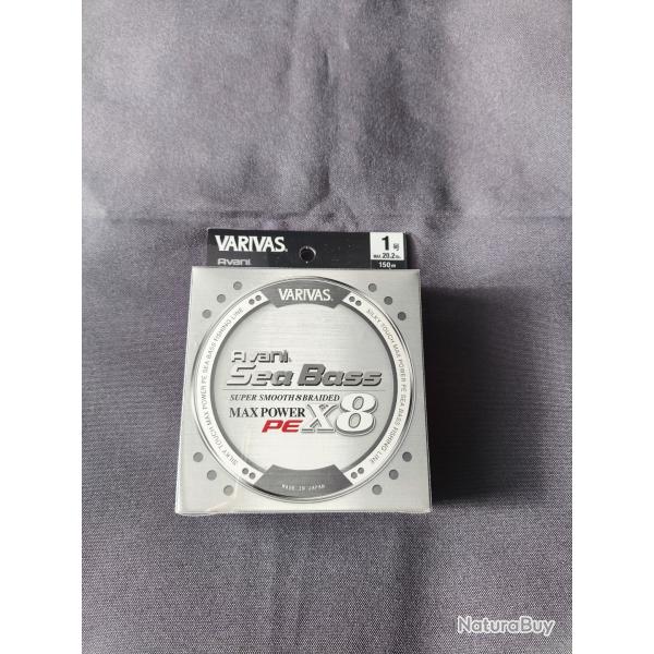 Tresse Varivas Avani Seabass Max Power X8Gris - 150M - 16.5/100
