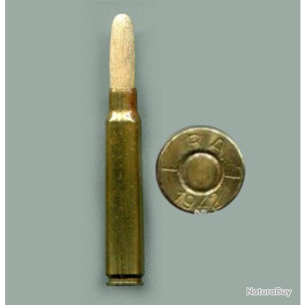 7.92 x 61 Norv�gien � blanc balle bois  - RARE - marquage : RA 1942