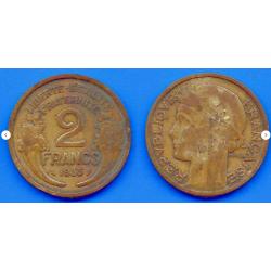 France 2 Francs 1933 Morlon Piece Frcs Frs Frc