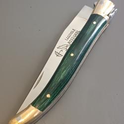 ANCIEN COUTEAU LAGUIOLE, ROSSIGNOL PARAPLUIE &Agrave; L'&Eacute;PREUVE, THIERS, XX&egrave;me, BOIS STAMINA, guilloch&eacute;