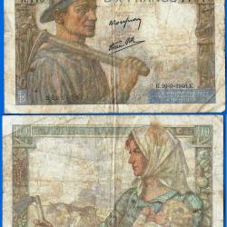 France 10 Francs 1946 Billet Mineur Franc Frc Frs Frcs