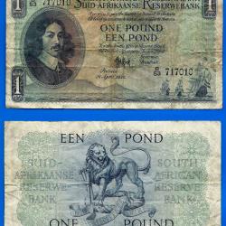 Afrique Du Sud 1 Pound 1950 26 Avril Billet Animal Lion Rand