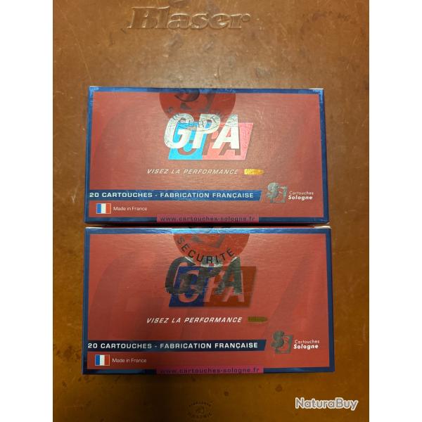 LOT DE DEUX BOITES SOLOGNE .30R BLASER GPA 180GR - 11.7G