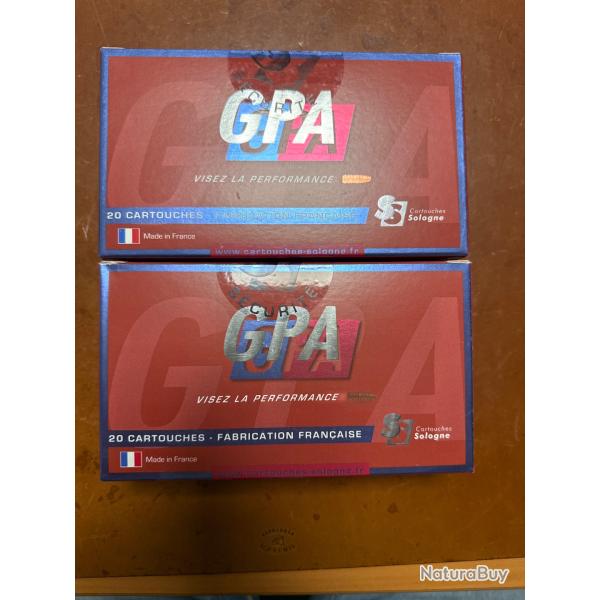 LOT DE DEUX BOITES SOLOGNE .30-06 SPRING GPA 180GR - 11.7G
