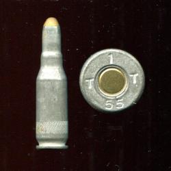 7.5 X 38 Suisse Exp&eacute;rimental Mle 1949 - RARE chargement &eacute;tui alu - &eacute;tui aluminium