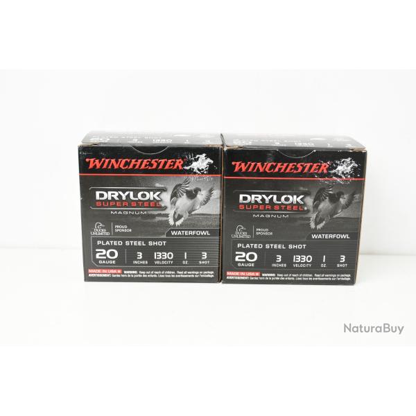50 Cartouches Winchester Drylok cal 20-76