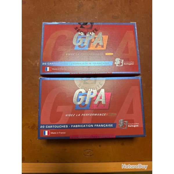 LOT DE DEUX BOITES SOLOGNE .300WIN MAG GPA 180GR - 11.7G